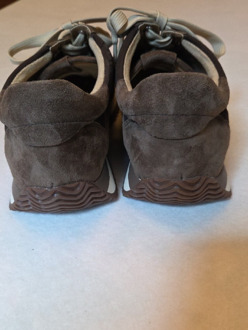 Vaneli Brown and Cream Suede-Trim Lace-Up Sneakers - Picture 6 of 6